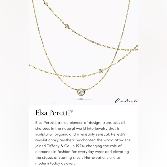 Authentic Tiffany & Co. Elsa Peretti Silver Triple Link Open Heart Necklace - Picture 13 of 14